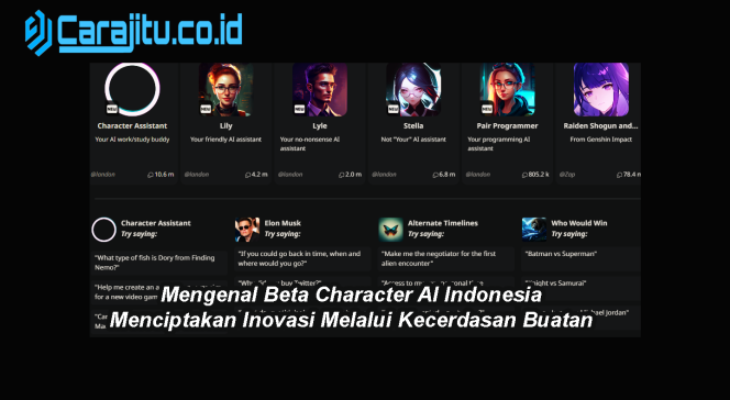 
 Mengenal Beta Character AI Indonesia: Menciptakan Inovasi Melalui Kecerdasan Buatan